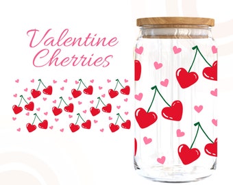 Valentines  Libbey Glass Wrap,Beer Glass svg,Coffee Libbey Glass Svg, Libbey Glass,Heart Cherries Libbey Glass,Beer Can Glass svg,Love svg