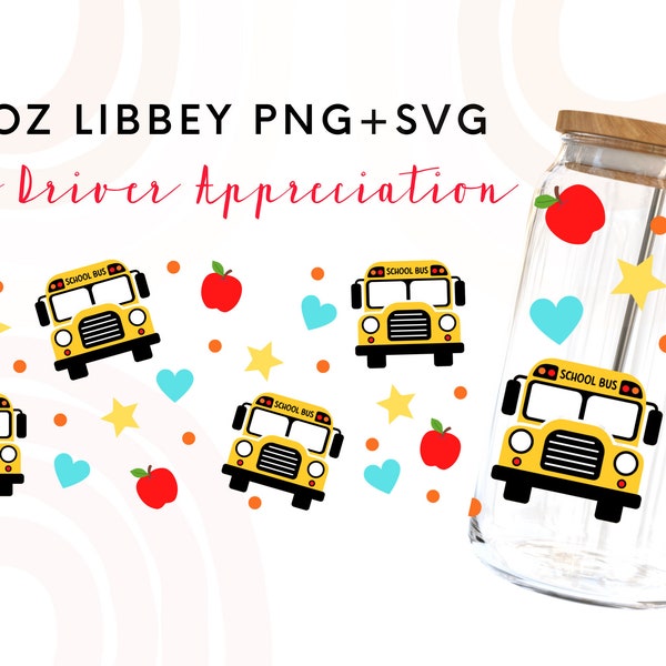 Bus Driver Gift,School Bus Driver Appreciation Beer glass Wrap, Libbey Glass Wrap Svg,Bus Driver svg,Favorite Bus Driver Libbey 16oz cup SVG