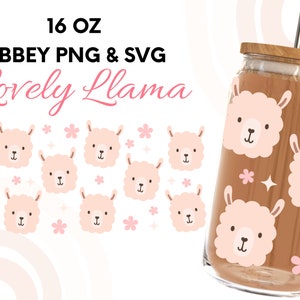 16 Oz Libbey Glass Wrap,Llama Beer Glass svg,Libbey Glass Svg, Libbey Glass Png, Llama Libbey Glass,Beer Can Glass svg, minimalist,DIY Gift