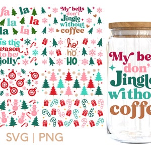 8 Designs Christmas Libbey Bundle,Christmas Glass Can Bundle,Christmas SVG Bundle, Glass Wrap,Christmas Libbey Wrap Svg,Libbey Glass Wrap