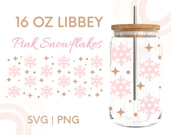 Weihnachten Glas Wrap, Weihnachten Schneeflocken Libbey Wrap, Urlaub Weihnachten Libbey, 16 Unzen Libbey, Weihnachten ClipArt, Schneeflocken können Glas