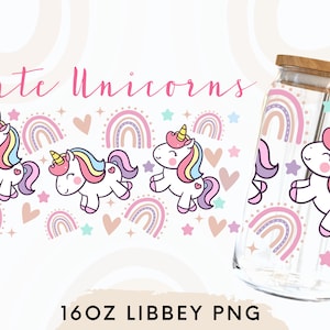 Libbey Glass Wrap,Pastel unicorn Libbey Glass png, Libbey Glass Png ,Libbey Glass unicorn, Boho Libbey Glass, Digital Download