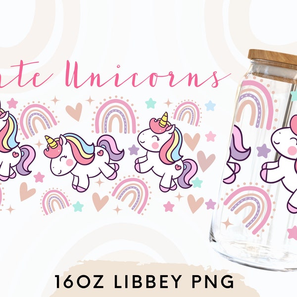 Libbey Glass Wrap,Pastel unicorn Libbey Glass png, Libbey Glass Png ,Libbey Glass unicorn, Boho Libbey Glass, Digital Download
