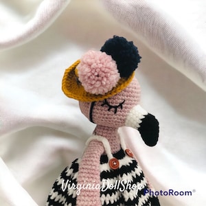 Lovely Handmade Flamingo Crochet Doll-Stuffed Animal Toy-Adorable Gift for Kids-Baby Animal Doll-Flamingo Plush for Baby Showers & Decor
