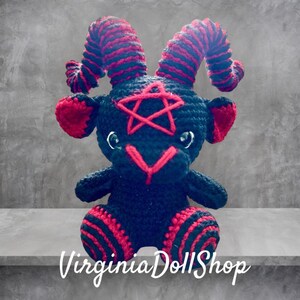 Baby Baphy Plush - Baphomet Stuffed Animal -  - Baby Baphomet - Satanic stuffed animals - Satan goat