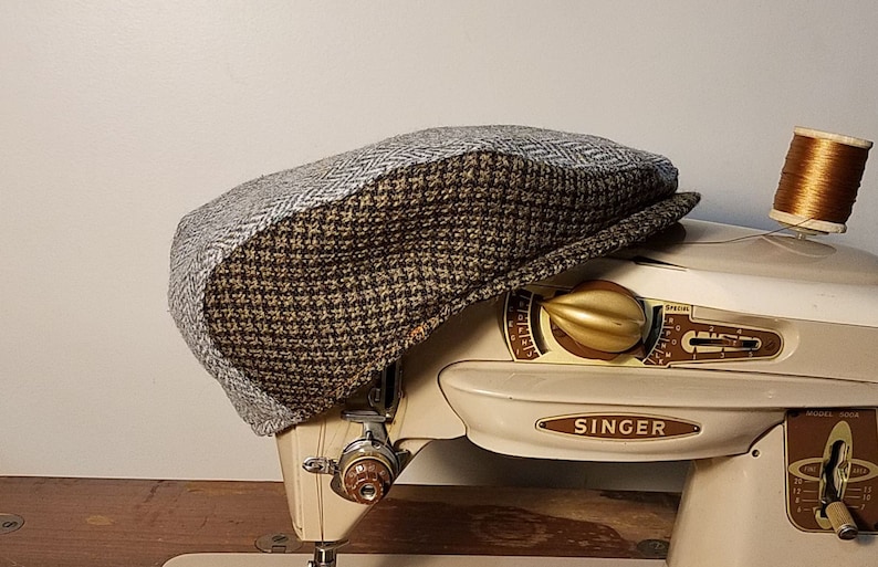 Traditional Design Hat Size 23 inch or 7 38 Tweed Flat Cap 100/% Vintage Wool