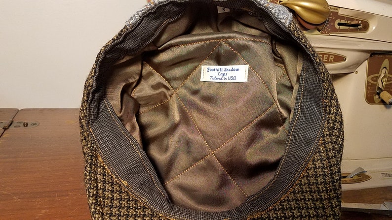 Traditional Design Hat Size 23 inch or 7 38 Tweed Flat Cap 100/% Vintage Wool