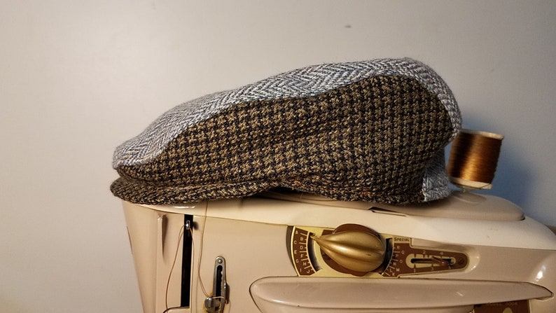 Traditional Design Hat Size 23 inch or 7 38 Tweed Flat Cap 100/% Vintage Wool