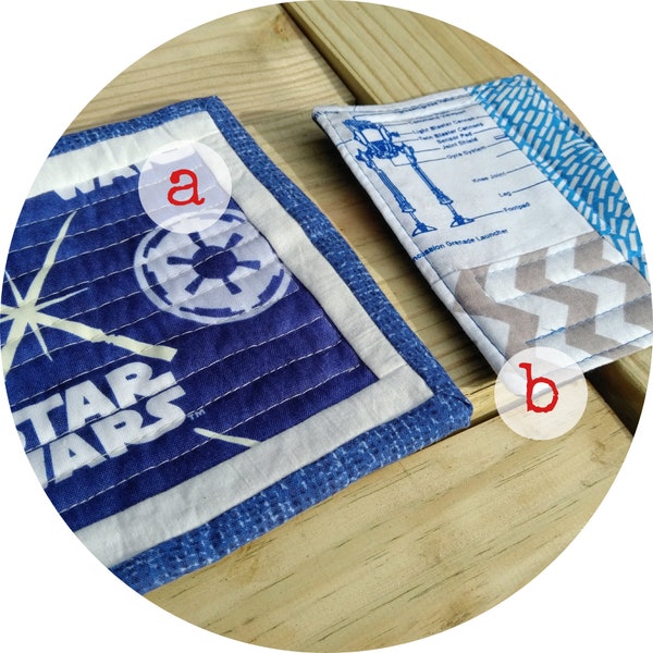 Star Wars mug rugs (quilted coasters) / Handmade