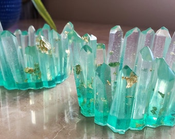 Faux Geode Resin Tealight Candle Holder