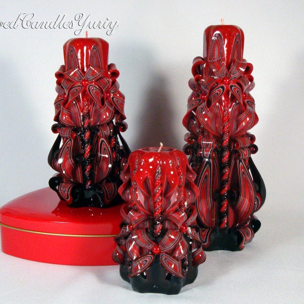 Hand Carved Candles Etsy