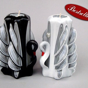 Elegant Handmade Swan Candle: Ideal Valentine&#39;s or Mother&#39;s Day Present for Her.