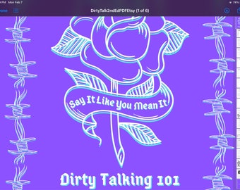 Digital File // Say It Like You Mean It // Dirty Talking 101 // A Zine and Workbook