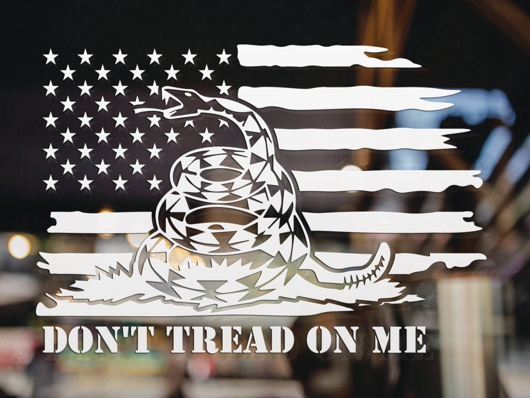 Don t Tread On Me Distressed Gadsden Flag Vinyl Decal For Cars And don-t-tread-on-me-distressed-gadsden-flag-vinyl-decal-for-cars-and