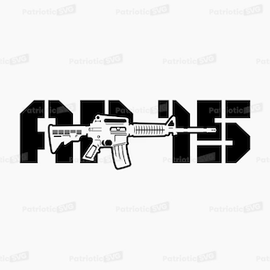 AR 15 SVG Digital File + Commercial Use License. *Not a Physical item*