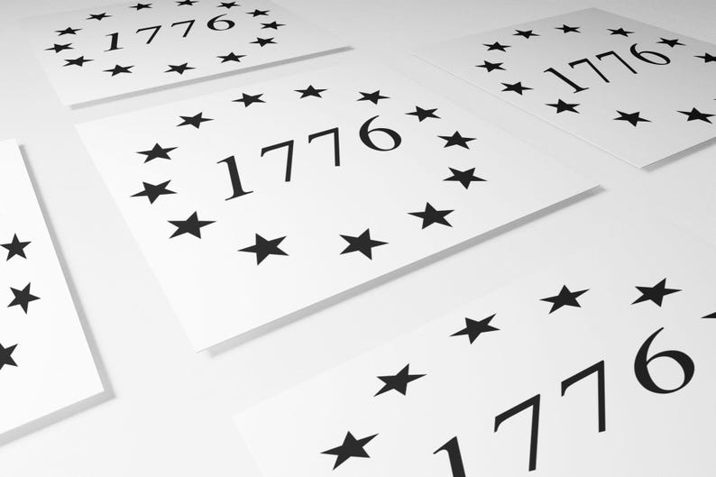 1776 Decal - Patriotic Decal, Independence Day Car & Truck Decal, American Freedom Laptop Decal, USA History Decal, We the People Decal Bild 3