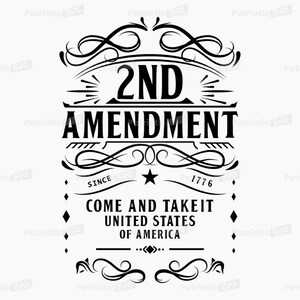 2nd Amendment SVG Digital File + Commercial Use License. *Not a Physical item*