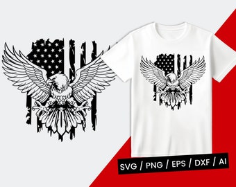 Eagle Distressed Flag Digital Files + Commercial Use License. *Not a Physical item*