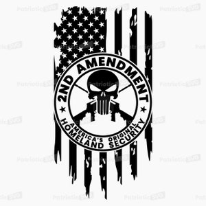 2nd Amendment Distressed Flag SVG Digital File + Commercial Use License. *Not a Physical item*