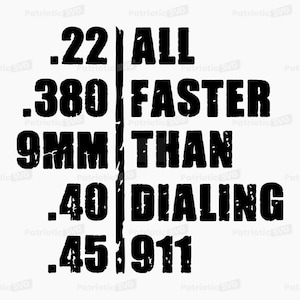All Faster Than Dialing 911 SVG Digital File + Commercial Use License. *Not a Physical item*