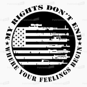 My Rights Don&#39;t End SVG Digital File + Commercial Use License. *Not a Physical item*