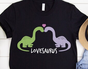 Lovesaurus, T-Shirt,  , I Love You, Romantic Shirt, Couples Tee, Valentine Shirt, Dinosaur Lover, Dinosaur shirt
