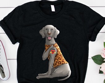 Weimaraner T-Shirt, ich liebe Mama Tattoo, Muttertag, Mama Geburtstagsgeschenk, beste Mama jemals Geschenk, Weimaraner Mama, Hund Mama, Weimaraner Hund