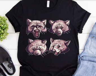 Funny Raccoon T-Shirt, Trash Panda Shirt, Tee For Raccoon Lover, Animal Shirt, Gift for Boys, Unisex Graphic Tee, Cute Raccoon Gift