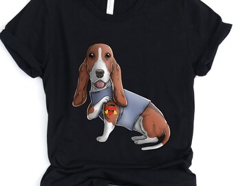Basset Hound T-Shirt, ich liebe Mama Tattoo, Muttertag, Mama Geburtstagsgeschenk, beste Mama jemals Geschenk, Basset Mom, Hund Mama, Hund Liebhaber, Hund Mama AF