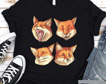 Grappig Fox T-Shirt, Red Fox Shirt, Tee For Fox Lover, Animal Shirt, Gift for Boys, Unisex Graphic Tee, Girl Fox Shirt, Cute Fox Gift