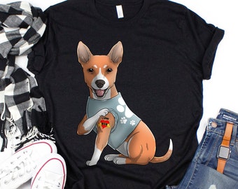 Basenji T-Shirt, ich liebe Mama Tattoo, Muttertag, Mama Geburtstagsgeschenk, beste Mama jemals Geschenk, Basenji Mama, Hund Mama, Hund Liebhaber, Hund Mama AF