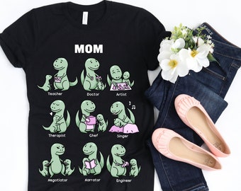 Mama Jobs, T-Shirt, lustige Mama Shirts, Dinosaurier-T-Shirt, Dinosaurier-Shirt, Dinosaurier-Shirt Frauen, Muttertag Geschenkideen, Mama Geschenk