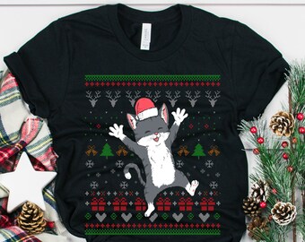 Cat Santa Claus Ugly Christmas Sweater 