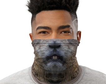 Beaver Face Mask, Neck Gaiter for Men Women Adults, Face Covering, Tubular Bandana, Balaclava, Funny Animal Costume, Washable Reusable