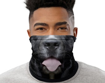 Newfoundland Dog Face Mask, Neck Gaiter, Washable & Reusable Face Covering, Newfie Mom Gift, Bandanna, Tube Neck Scarf, Balaclava, Headband