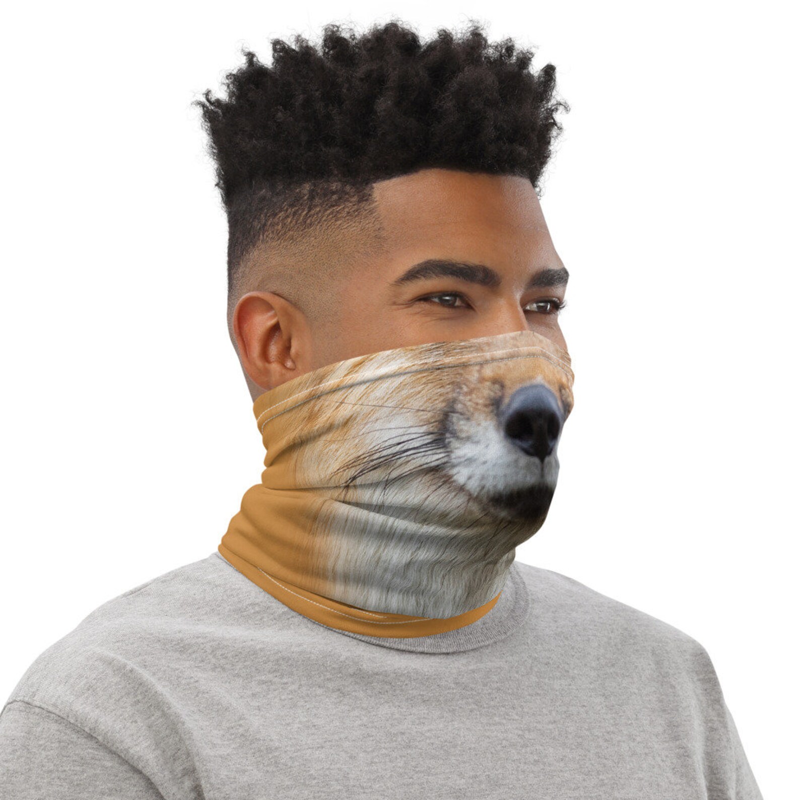 Fox Gaiter Red Fox Neck Gaiter, Fox Face Mask, Fox Costume, Face Covering, Party ...