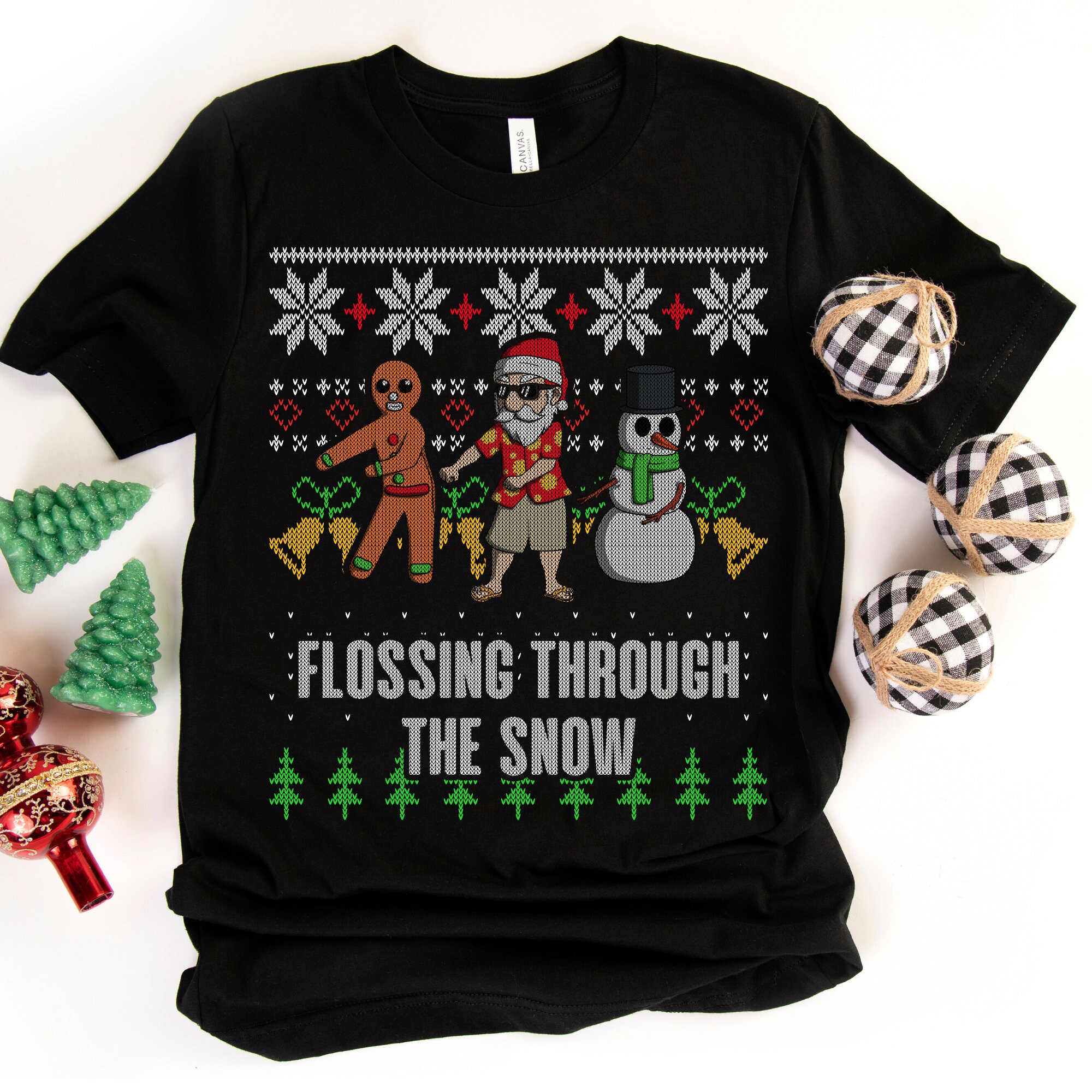 Flossing through the shop snow sweater