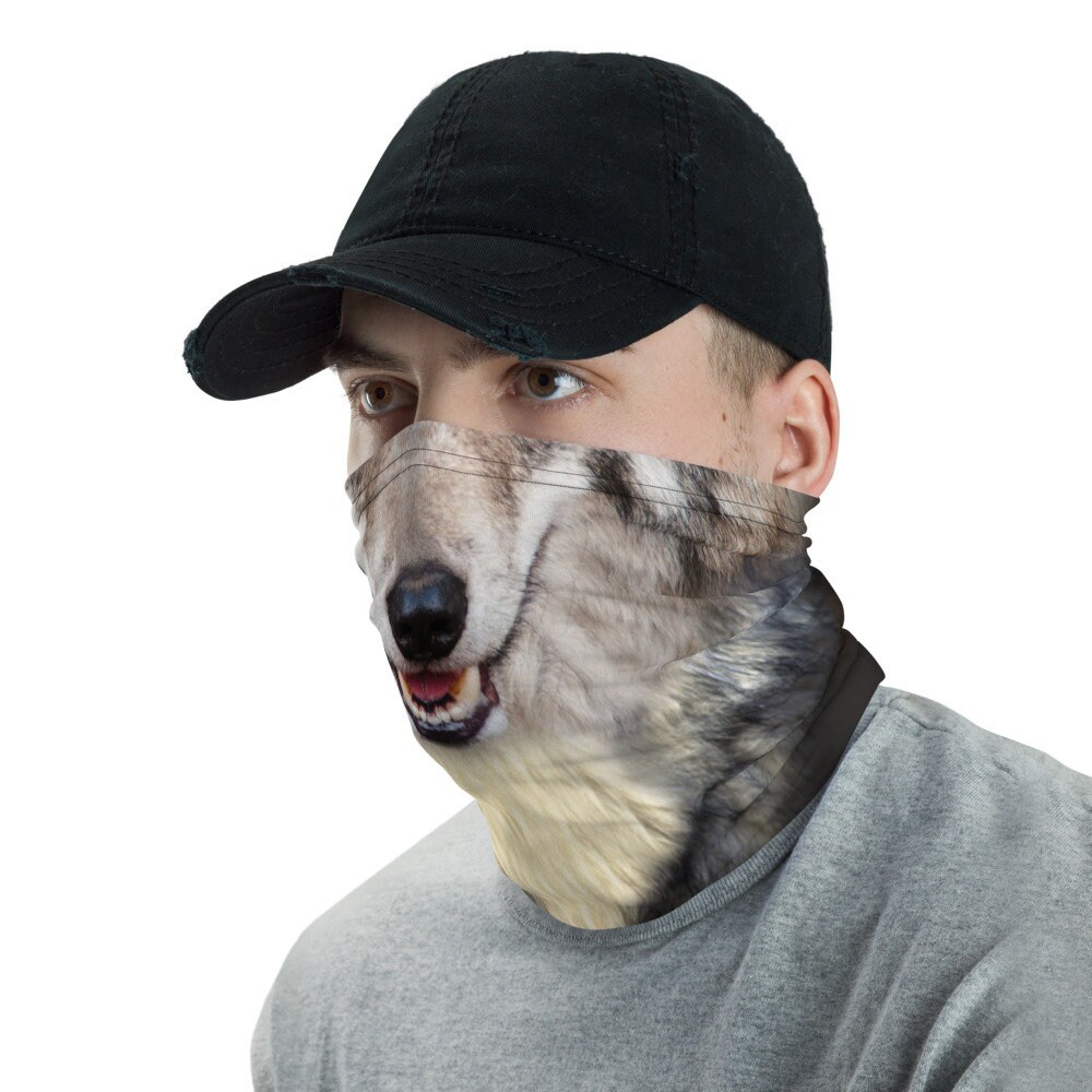 Wolf Neck Gaiter Fashion Face Mask Wolves Tube Bandanna Etsy
