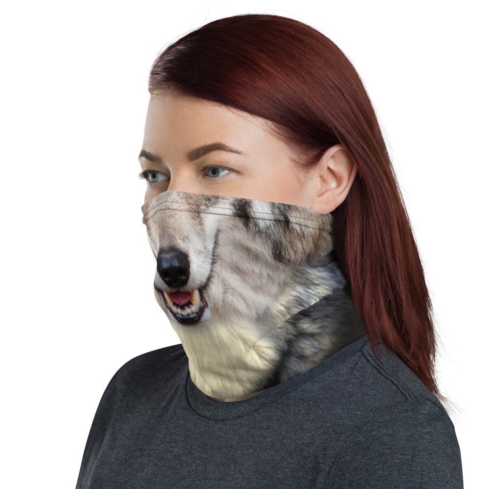 Wolf Neck Gaiter Fashion Face Mask Wolves Tube Bandanna Etsy