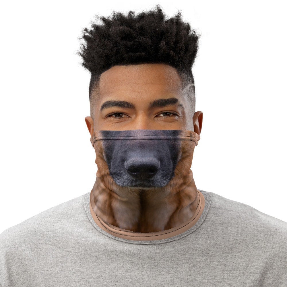 German Shepherd Dog Face Mask Neck Gaiter for Men Women Etsy