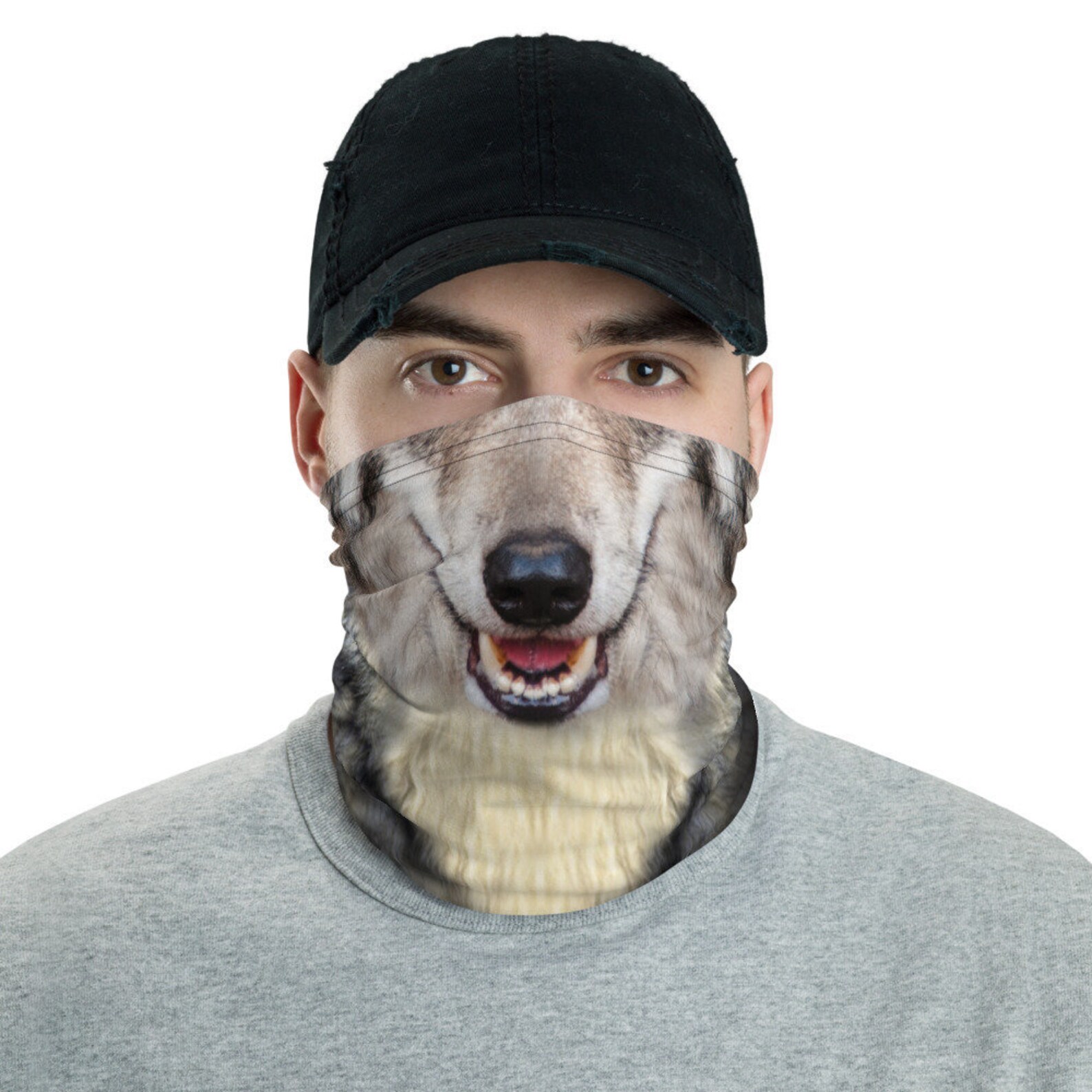 Wolf Neck Gaiter Fashion Face Mask Wolves Tube Bandanna Etsy