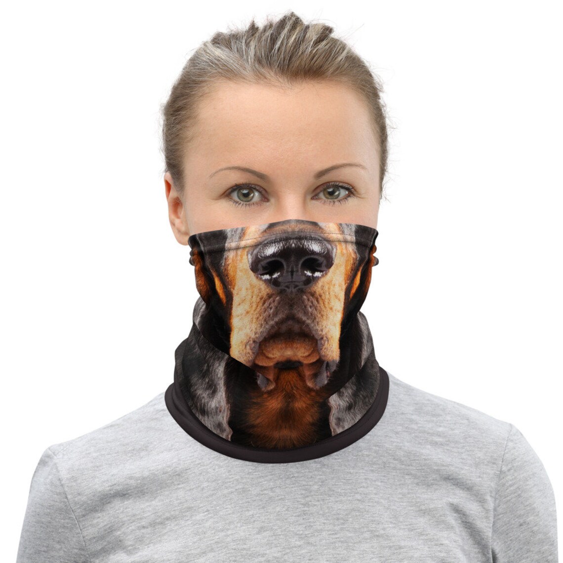 Coonhound Dog Face Mask, Neck Gaiter for Adults, Washable and Reusable ...