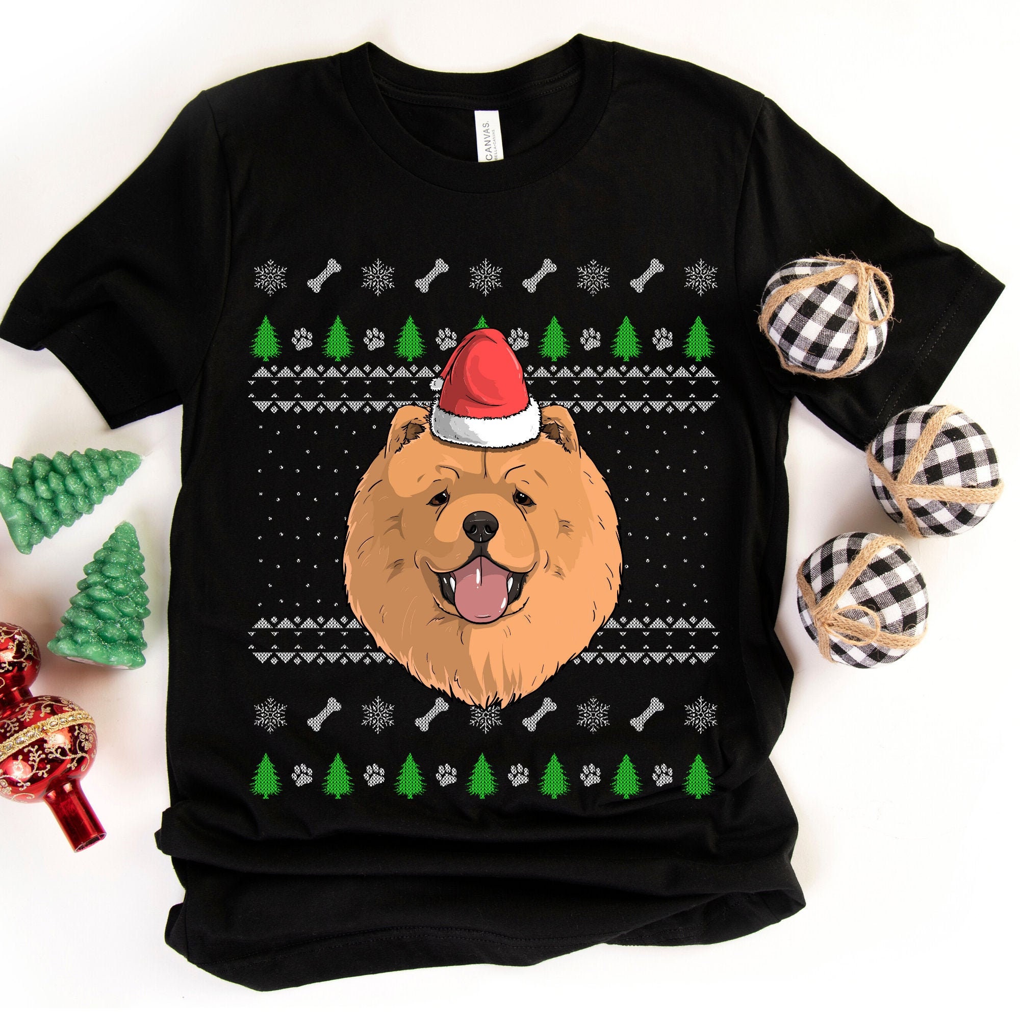 chow chow christmas jumper