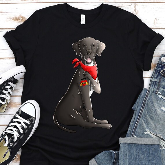 Great Dane Mom Shirt Dog Lover Gift Mother s Day T shirt Gift for Dog Owner Great Dane Mama Cute Great Dane Art I Love Mom Tattoo Tee Etsy Canada