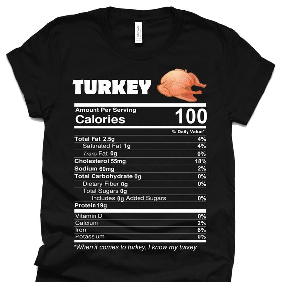 Thanksgiving Turkey Nutritional Facts T-Shirt Thanksgiving Turkey Nutritional Facts T-Shirt