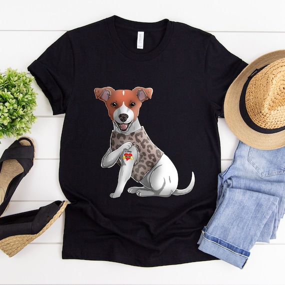 I Love Mom Jack Russell Terrier Tattooed T-Shirt I Love Mom Jack Russell Terrier Tattooed T-Shirt