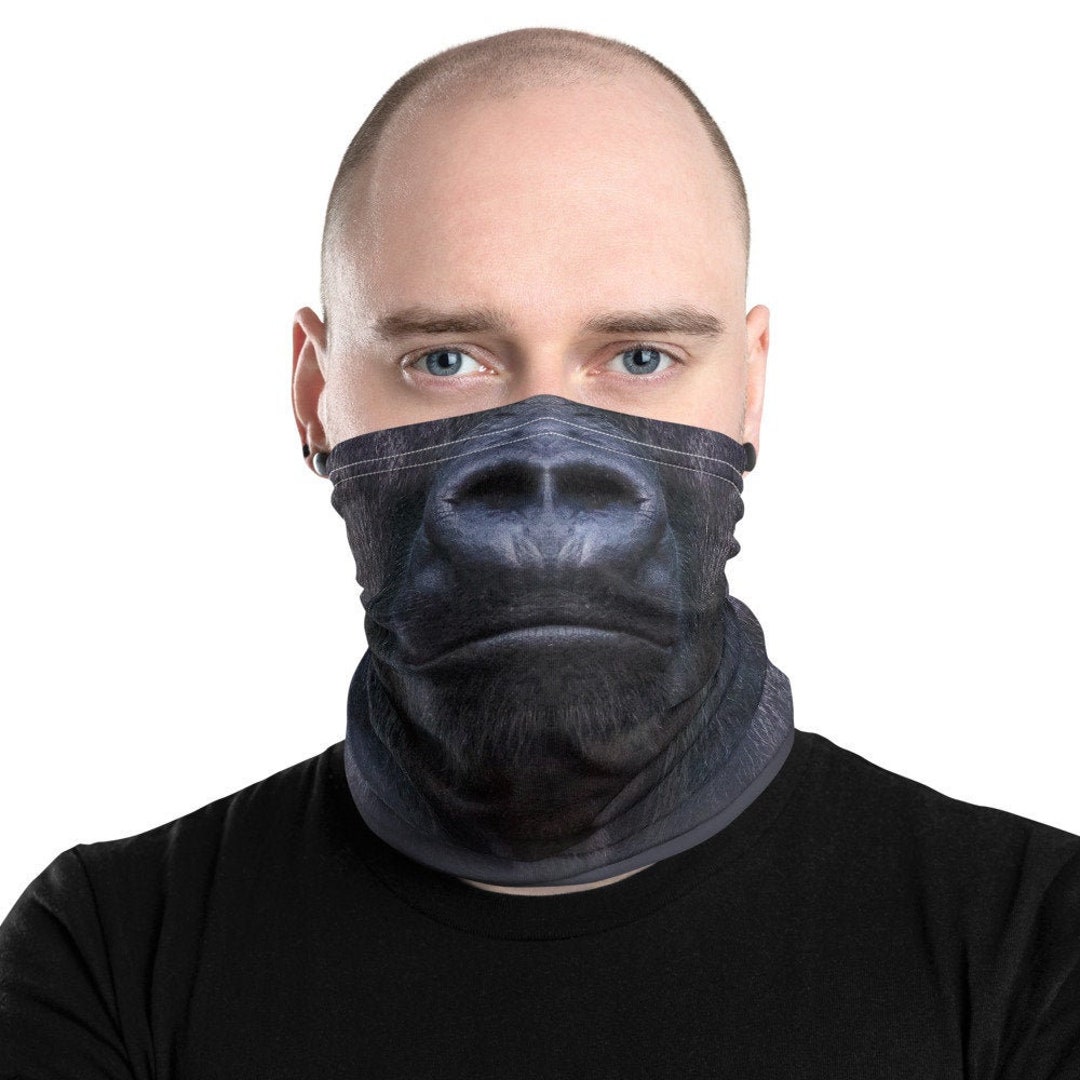 ゴリラフェイスマスク＆ネックゲートル、洗える再利用可能なフェイス
