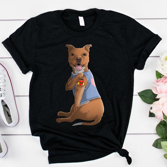 Mother's Day Gifts Pit Bull Dog Tattoo I Love Mom T-Shirt Mother's Day Gifts Pit Bull Dog Tattoo I Love Mom T-Shirt