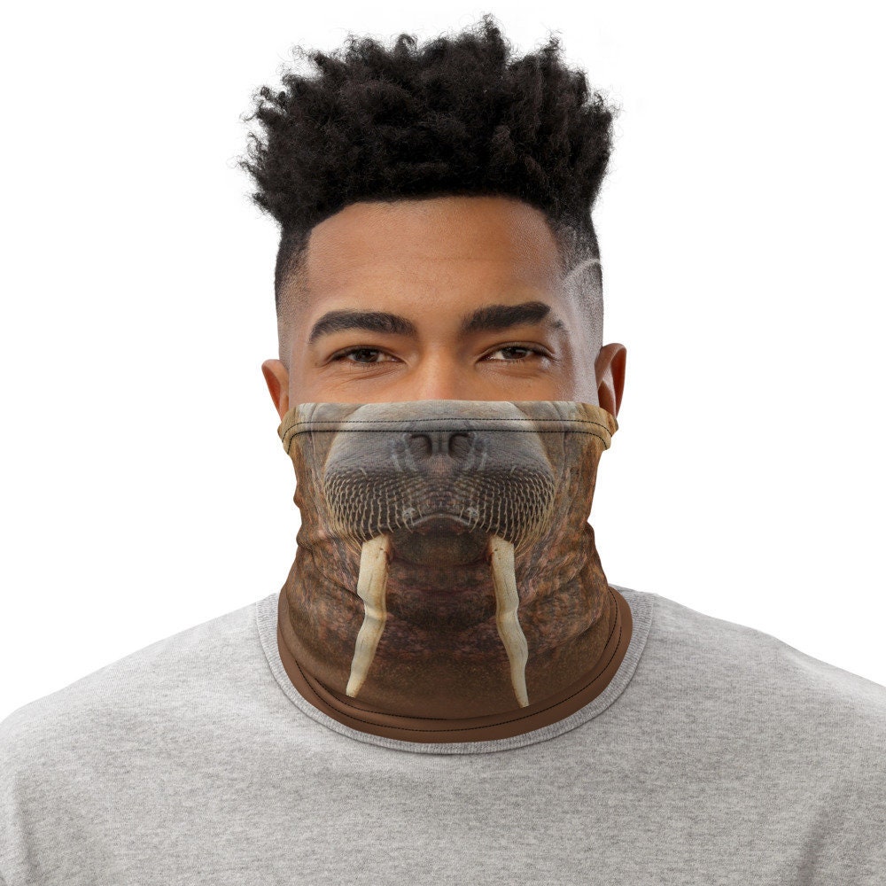 Walrus Mask Walrus Face Mask, Washable and Reusable Neck Gaiter, Funny Marine ...