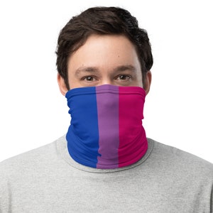 Bisexual Pride Face Mask, Bisexual Flag Neck Gaiter, Tubular Bandana ...